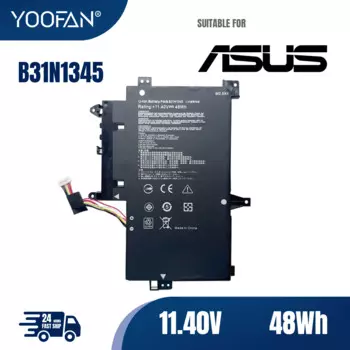 YOOFAN B31N1345 (11,4 в 48 Вт/4100 мА · ч) Аккумулятор для ноутбука, совместимый с ASUS Transformer Book Flip TP500L TP500LA TP500LB TP500LN