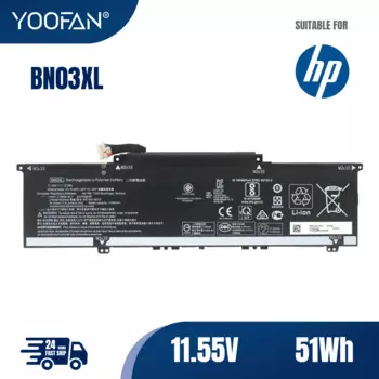 YOOFAN BN03XL Аккумулятор для ноутбука HP Envy x360 13-ay00001nd TPN-C145 TPN-C147 15m-ee0013dx HSTNN-DB9N HSTNN-OB1O L77034-005