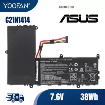 YOOFAN новый аккумулятор для ноутбука C21N1414 для Asus Sicongben Eeebook X205T X205TA F205TA 7,6 В 38 Втч