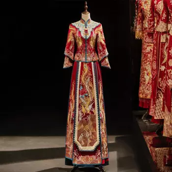 Yourqipao одежда Xiuhe Bride 2023 традиционные китайские свадебные платья, кимоно Hanfu, женское платье невесты с драконом и Фениксом