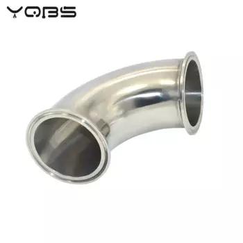 YQBS 3/4 "- 4" (19 -102 мм) Колено 90 градусов из санитарной нержавеющей стали 1,5, тройной зажим, фитинг для труб