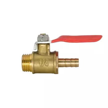 YQBS 6 мм-12 мм шланг с зазубринами, хвостовой латунный штекер, фитинги для шарового клапана для воды, масла, воздуха, газа, топлива