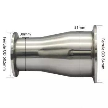 YQBS Тройные зажимы из нержавеющей стали 304, 1.5" 2"