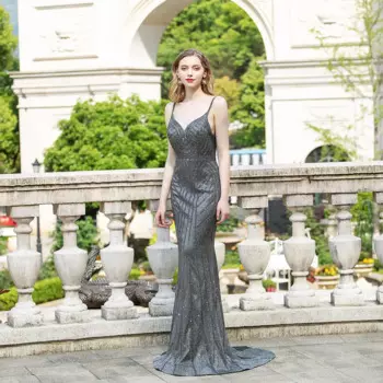 YQLNNE Couture черные вечерние платья с бриллиантами с длинными бретельками, блестящие Сексуальные вечерние платья с открытой спиной в стиле русалки