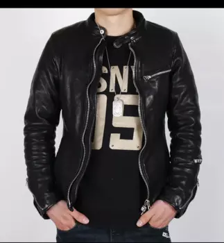 YR! Бесплатная доставка. Пакистанская одежда из овчины. Качественная Роскошная Байкерская кожаная куртка, Мужская модная куртка из натуральной кожи,