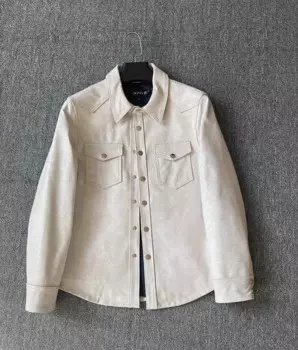 YR! Оптовая продажа. 2025 Брендовая рубашка из натуральной овчины в винтажном стиле. Мужское облегающее пальто из натуральной кожи. Увеличенная куртка. Мода