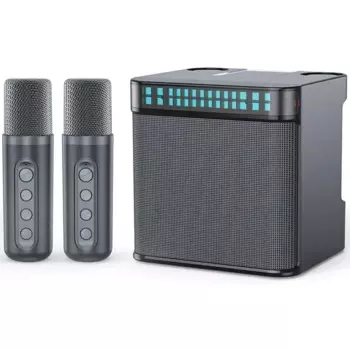 YS223 Bluetooth-динамик для караоке, беспроводной микрофон, пение, RGB музыкальный светильник, ритм, портативный уличный динамик для вечеринок, поддержка AUX TF