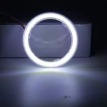 YSY COB Angel Eyes 60 мм 130 мм 2 шт. (1 пара) Авто Halo Rings COB 140 мм Ангельские глазки Автомобильные фары Мотоцикл Белый Желтый 12 В Led