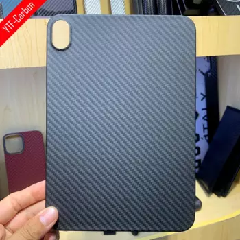 YTF-Carbon для iPad Mini 6 Чехол 2021 8,3 дюймов, тонкий телефон из настоящего углеродного волокна для iPad Mini 6 8,3 (A2567 A2568 A2569)