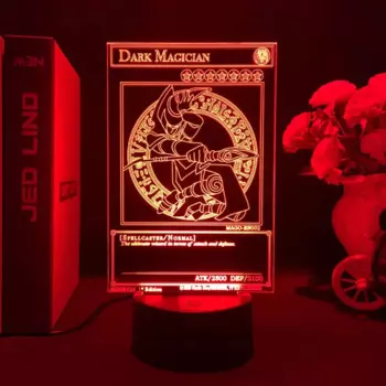 Yu Gi Oh, игра король, темный волшебный синий глаз белый дракон настольное украшение, светящаяся анимационная игрушка подарок