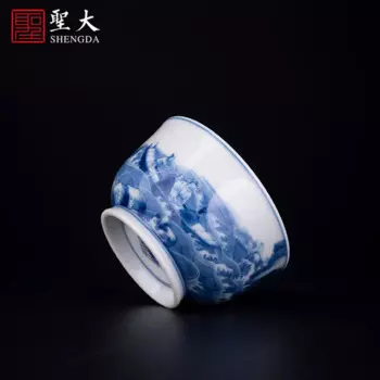 Yuanxu chaiyao сине-белая чашка Sudongpo tour Chibi Master чистая ручная работа Цзиндэчжэнь Чайный набор кунг-фу чайная чашка