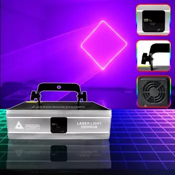 YUER 3w RGB анимационный лазерный сканер луча света для Dj Disco Party сценическое освещение проектор сценическое освещение