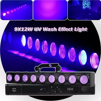Yuer 9x12 Вт УФ-светильник для сцены фиолетовый
