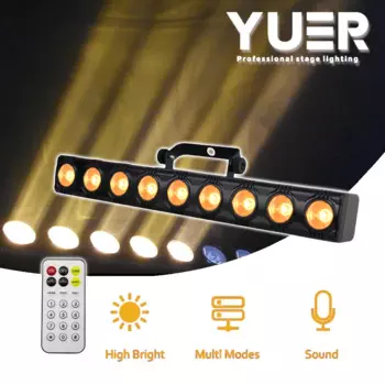 Yuer Сценический светодиодный светильник золотой бар 9x12 Вт