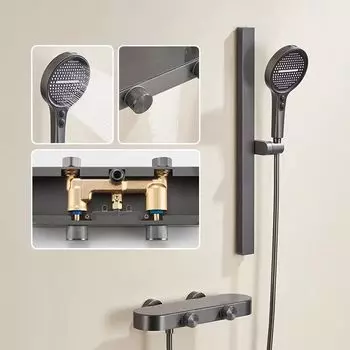 Yuki Like Душевая система из латуни серого цвета