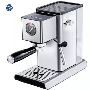 YUNYI новый электрический ретро серебряный профессиональный итальянский тип домашняя кофеварка 15 бар автоматическая кофемашина для молочной пены 1,2 л