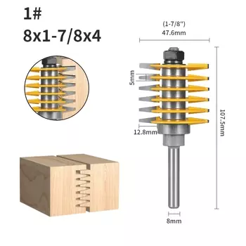 YUSUN 2-зубчатая регулируемая фреза для дерева