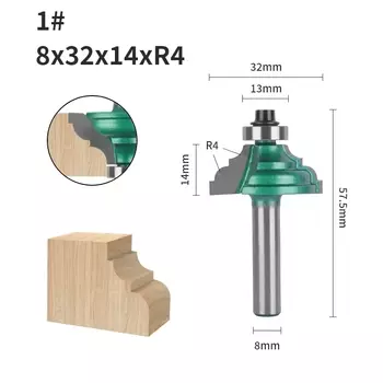 YUSUN 8 мм хвостовик стола угловая фреза деревообрабатывающая фреза для дерева торцевая фреза твердосплавная фреза концевая фреза
