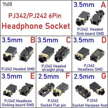 YUXI разъем для наушников PJ-342/PJ242