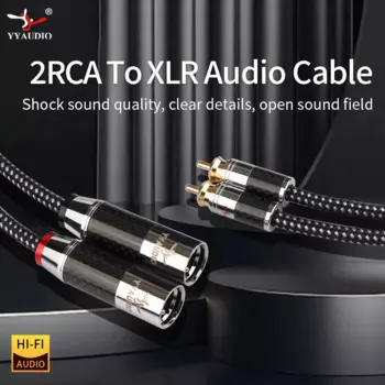YYAUDIO Hifi 2 XLR «мама» на 2 разъема RCA «папа» 2 разъема XLR на разъем RCA Стерео аудио шнур Динамик Микрофон Усилитель Микшетный провод