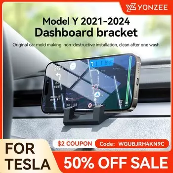 YZ для Tesla Model Y 2021-2024 Многофункциональный жидкий силиконовый гель, держатель для сотового телефона, кронштейн для выхода воздуха, аксессуары для салона автомобиля