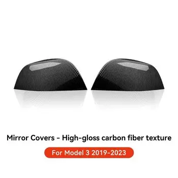 YZ углеродное волокно, автомобильная паста, крышка бокового зеркала для Tesla Model 3 Y 2021-23, автомобильные внешние аксессуары, ABS, боковая крышка заднего вида