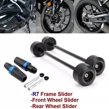 2025 YZF-R7 рама слайдер защита от столкновений для Yamaha YZF R7 2021 + аксессуары для мотоциклов задняя передняя ось колеса вилка аварийные ползунки