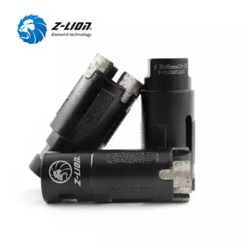 Z-LION 1 шт. 32/35/38 мм алмазное корончатое сверло с резьбой M14 5/8-11, вакуумная гайка, защита зубов, кольцевая пила для гранита, мрамора, камня