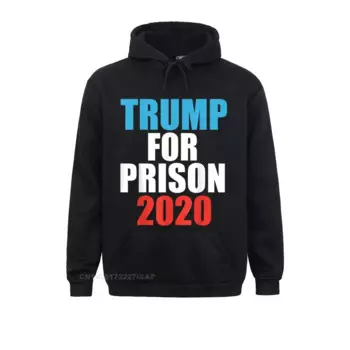 Забавная мужская толстовка с капюшоном с длинным рукавом и изображением Трампа из тюрьмы 2020