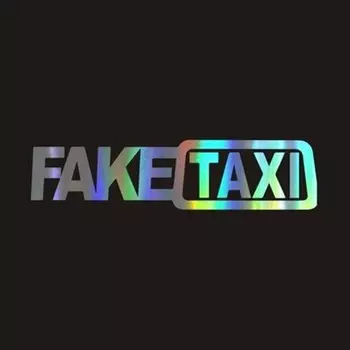 Забавная наклейка FAKE TAXI для автомобиля, наклейка FakeTaxi, эмблема, самоклеящаяся виниловая универсальная для BMW Ford Toyota VW Honda Kia Opel Kia