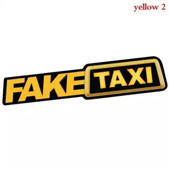 Забавная поддельная наклейка на машину такси, наклейка FakeTaxi, наклейка с эмблемой, самоклеящаяся виниловая универсальная наклейка для BMW, Ford, Toyota, VW, Honda, Kia, Opel, Kia