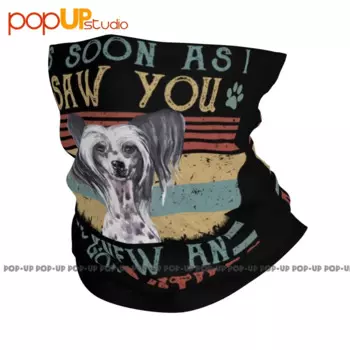 Забавная собака Китайская хохлатая собака Шея гетра бандана шарф маска для лица