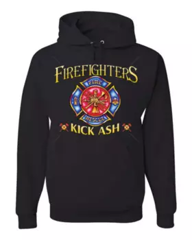 Забавная толстовка Firefighters Kick Ash, толстовка Fireman Volunteer Fire Dept Crest