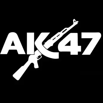 Забавные автомобильные аксессуары AK47, Автонаклейка-пистолет, украшение двери, корпуса, окна, виниловые наклейки из ПВХ 30 см X 18 см