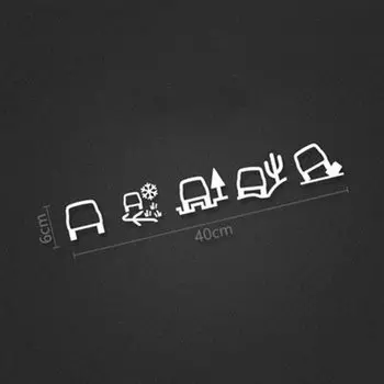 Забавный внедорожник, внедорожник, капот, боковые окна, дверные наклейки, знак обозрения, светоотражающие наклейки, автомобильные аксессуары