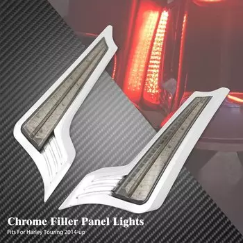 Заднее крыло мотоцикла светодиодные боковые фонари наполнителя панель сигнала поворота Тормозная лампа для Harley Touring Street Road Glide FLTRXS 14-2023