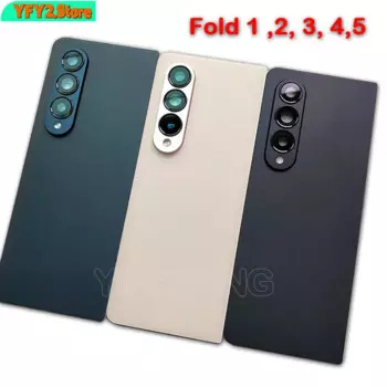 Заднее стекло для Samsung Galaxy Z Fold 1, 2, 3, 4, 5, крышка аккумулятора, корпус, объектив камеры, крышка аккумулятора с объективом камеры