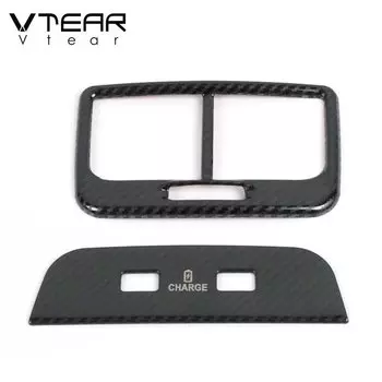 Заднее зарядное устройство Vtear, крышка воздуховыпускного отверстия, украшение интерьера, USB-порт для зарядки, рамка, отделка для Geely Tugella Xingyue FY11 Knewstar 001