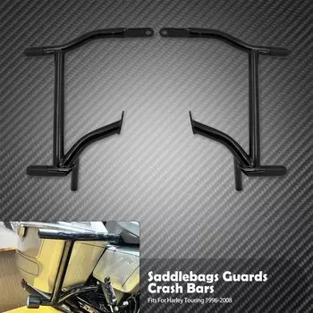 Задние защитные дуги мотоцикла, седельная сумка, защитные направляющие, кронштейн для Harley Touring Road King Street Electra Glide FLTRX FLHR 1996-2008