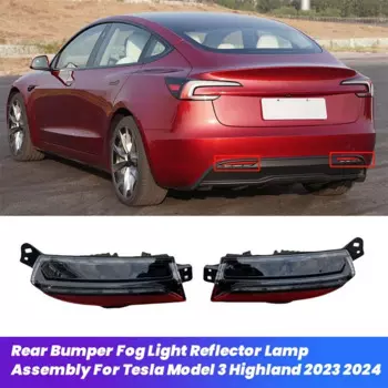 Задний бампер автомобиля, противотуманные фары, отражатель, лампа для Tesla Model 3 Highland 2023 2024, задний приборный фонарь