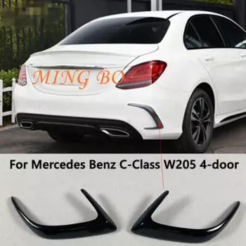 Задний боковой спойлер диффузора из углеродного волокна для Mercedes Benz C-Class W205 4-дверный C43 C63 AMG 2014 - 2019