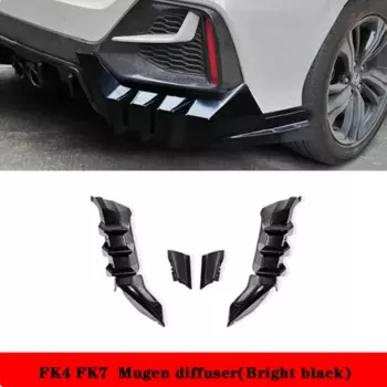 Задний диффузор, задний спойлер в стиле R для Honda Civic 2016-2021, 10-й хэтчбек FK4 FK7, модификационный комплект кузова, нижняя защита бампера