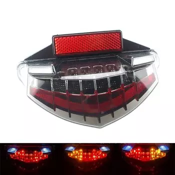 Задний фонарь для Мотоцикла BMW F650 F650 GS F650ST F800 S F800ST R1200GS, 12 В, красный светодиодный ОД, прозрачная линза, стоп-сигнал с отражателем