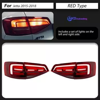 Задний фонарь для VW Jetta 2015-2018 Jetta Mk6 Задние фонари Светодиодные противотуманные фары DRL Дневные ходовые огни Тюнинг Автомобильные аксессуары