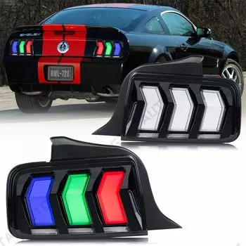 Задний фонарь в сборе для Ford Mustang Shelby GT500 2004 2005-2009, задний фонарь, стоп-сигнал, задний фонарь, стоп-сигнал, указатель поворота, задние фонари