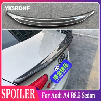 Задний спойлер для AUDI A4 B8.5 Sedan 4-дверный из углеродного волокна, крыло багажника 2012 2013 2014 2015 2016
