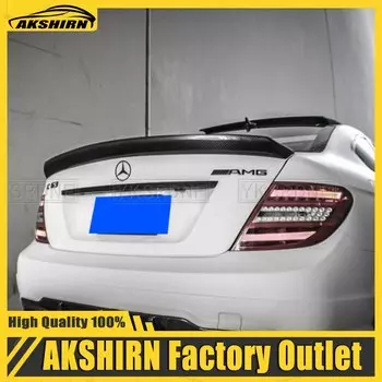 Задний спойлер для багажника из углеродного волокна, крыло для Mercedes Benz C Class W204 C180 C250 C300 C63 AMG Sedan 2008-2014, задний спойлер