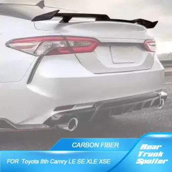 Задний спойлер для багажника подходит для Toyota 8-го поколения Camry LE SE XLE XSE 2018-2020 глянцевый черный Задний спойлер из АБС-пластика спойлер для крыла багажника