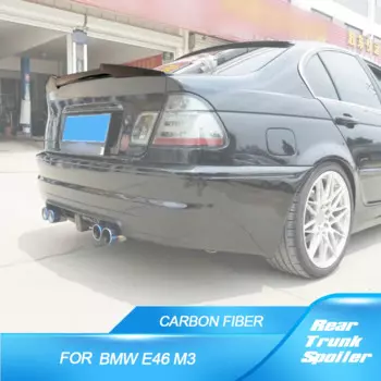 Задний спойлер для BMW 3 серии E46 базовый Седан M3 4-дверный 1998 - 2005 натуральное углеродное волокно багажник губа FRP Задняя Крышка багажника Крышка крыла