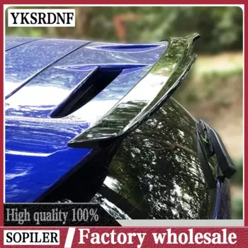 Задний спойлер для ford fiesta st Hattchback MK7 MK7.5 MAX, крыло из АБС-пластика, черное углеродное волокно, задние маленькие удлинительные наклейки, Стайлинг автомобиля